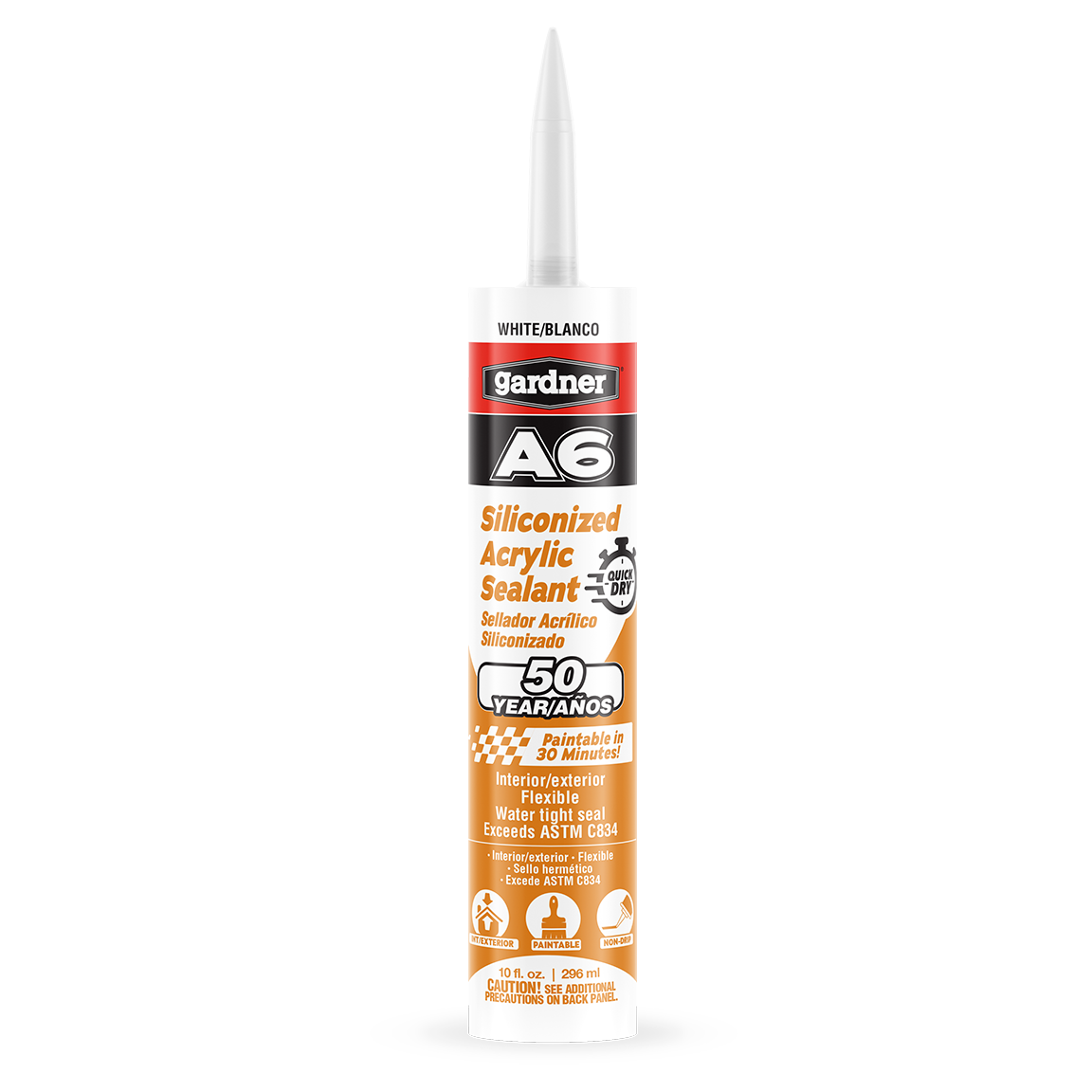 GARDNER® A6 QUICK DRY SERIES SILICONIZED ACRYLIC SEALANT