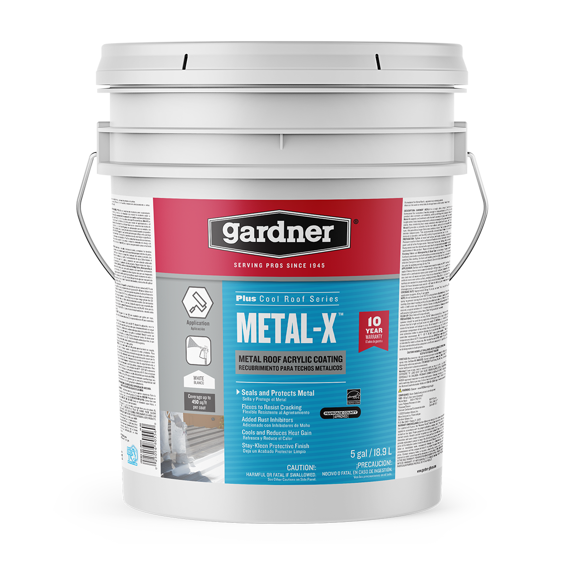 Gardner® Metal-X 10YR Metal Elastomeric Coating - SK-8055 Gardner® Metal-X 10YR Metal Elastomeric Coating - SK-8055
