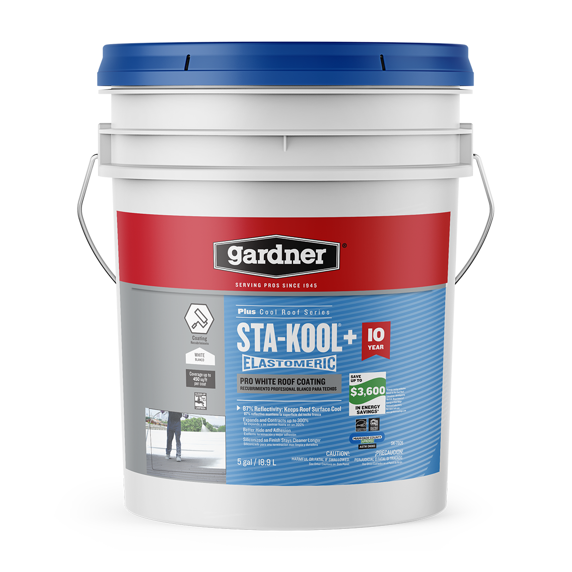 Gardner® Sta-Kool®+ 10YR Pro White Elastomeric Coating