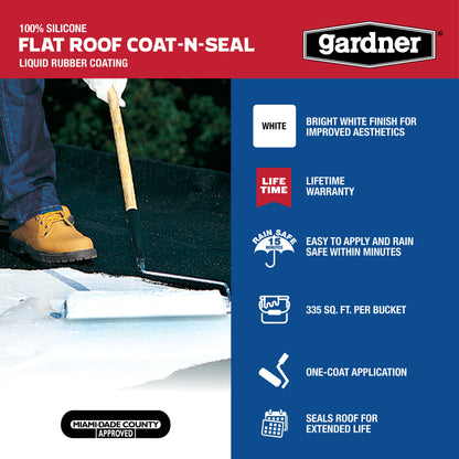 Gardner® 100% Silicone Flat Roof Coat-N-Seal - SK-8245
