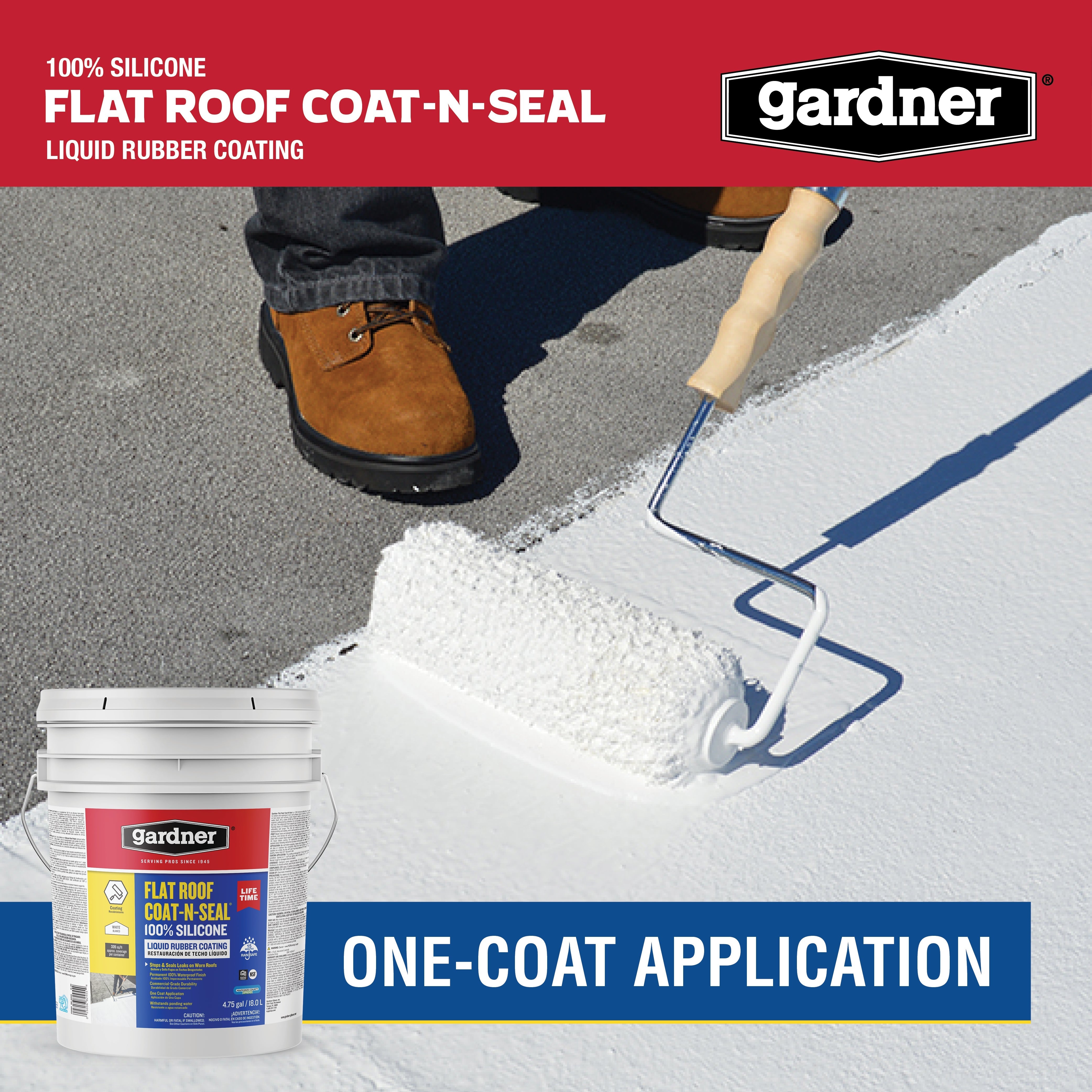 Gardner® 100% Silicone Flat Roof Coat-N-Seal - SK-8245 – Gardner