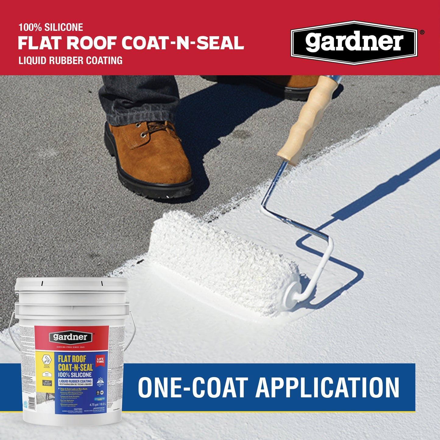 Gardner® 100% Silicone Flat Roof Coat-N-Seal - SK-8245