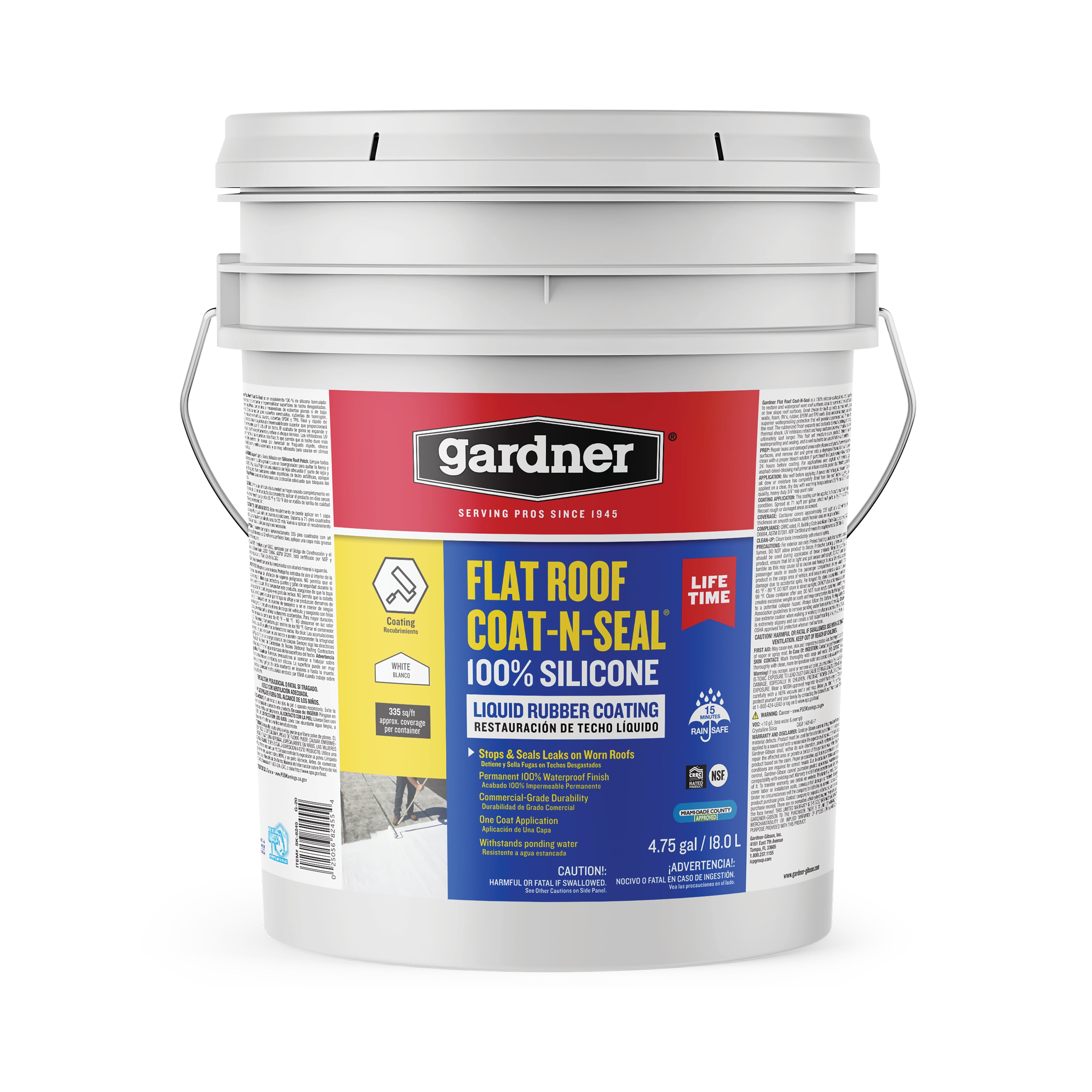 Gardner® 100% Silicone Flat Roof Coat-N-Seal - SK-8245